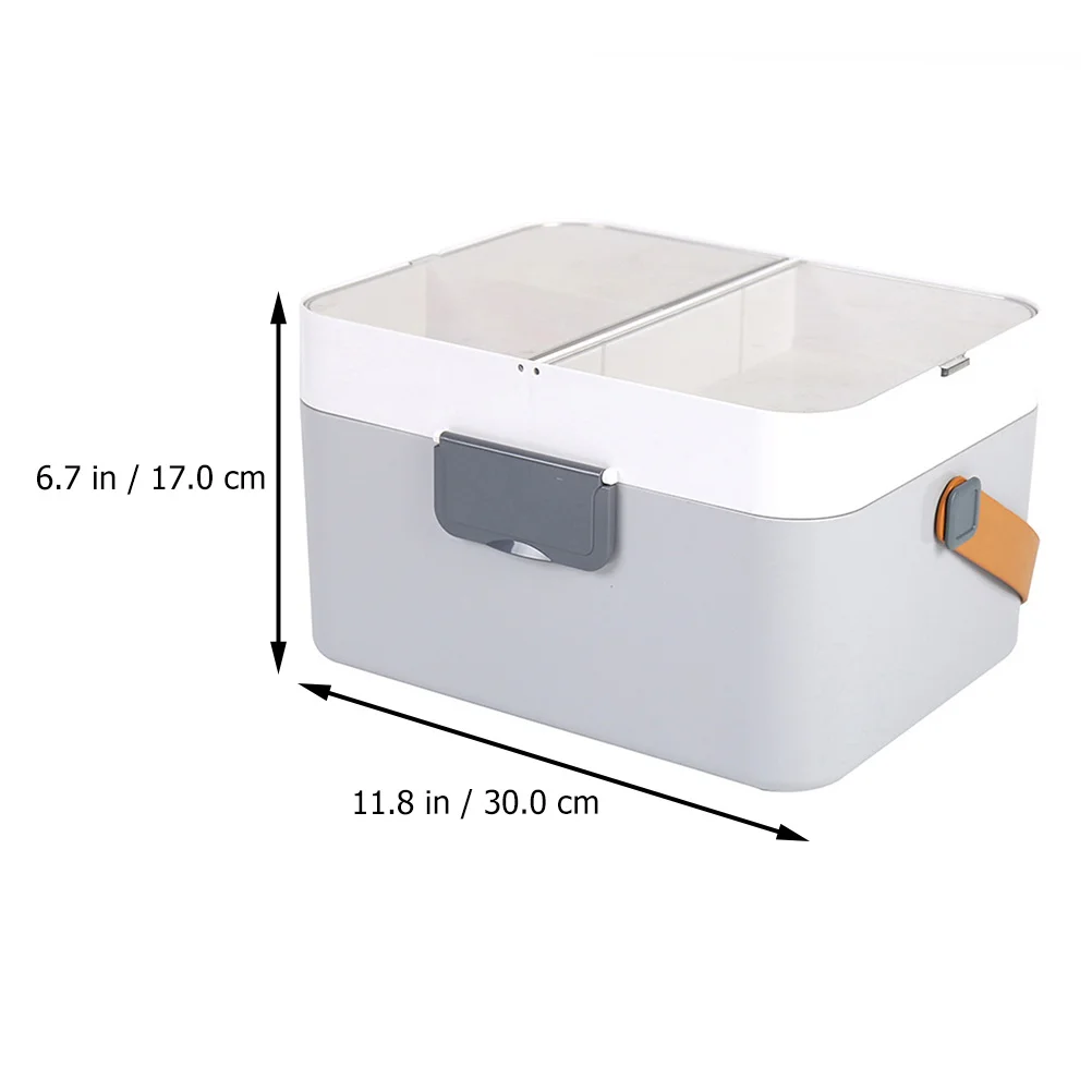 Portable First Aid Medicine Box Durable Multi-Grid Storage Organizer Compact Home Use Pill Container Practical Sundries Case