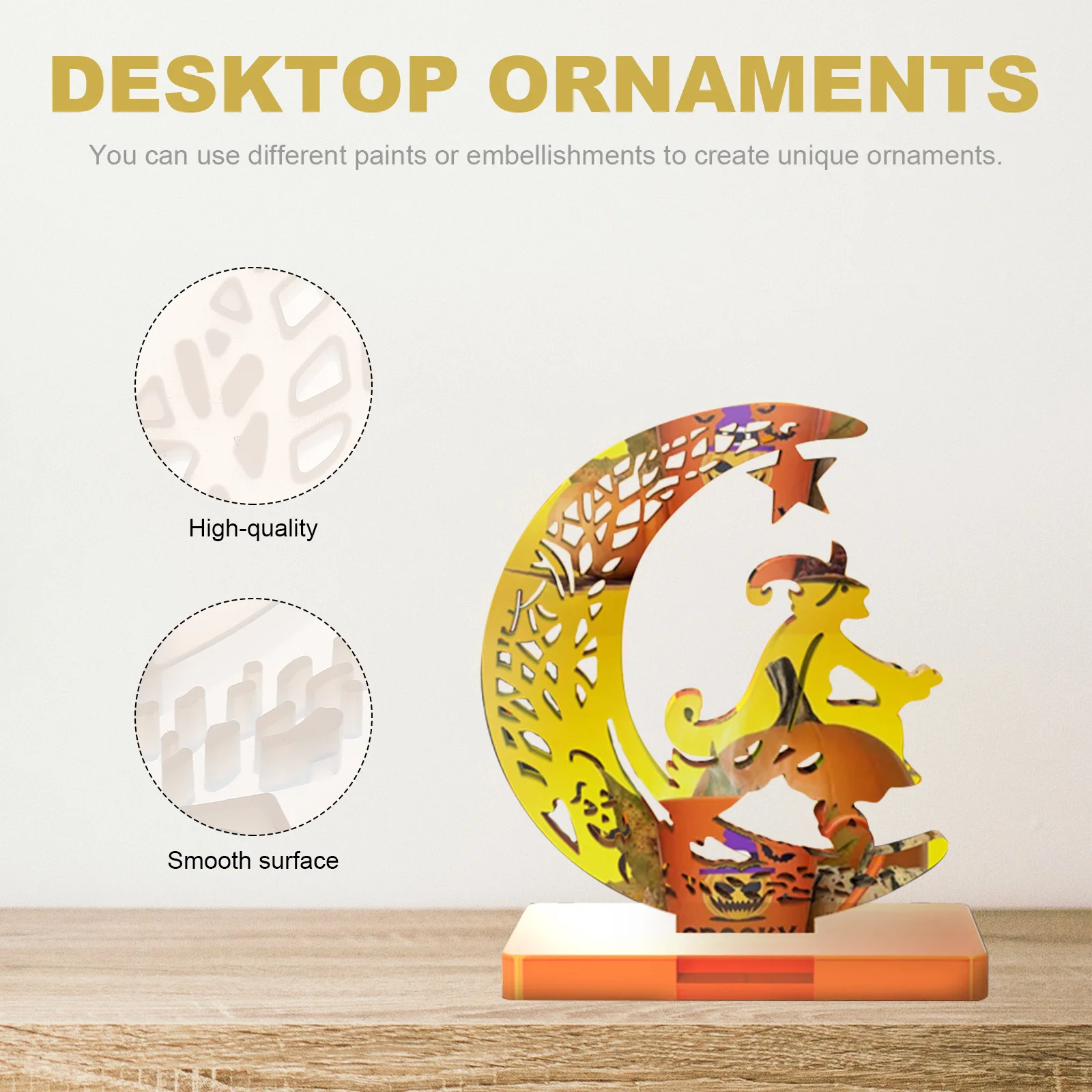 

1Set Witch Ornament Mold Durable Fine Craftsmanship DIY Resin Silicone Mold Halloween Decoration Crystal Epoxy