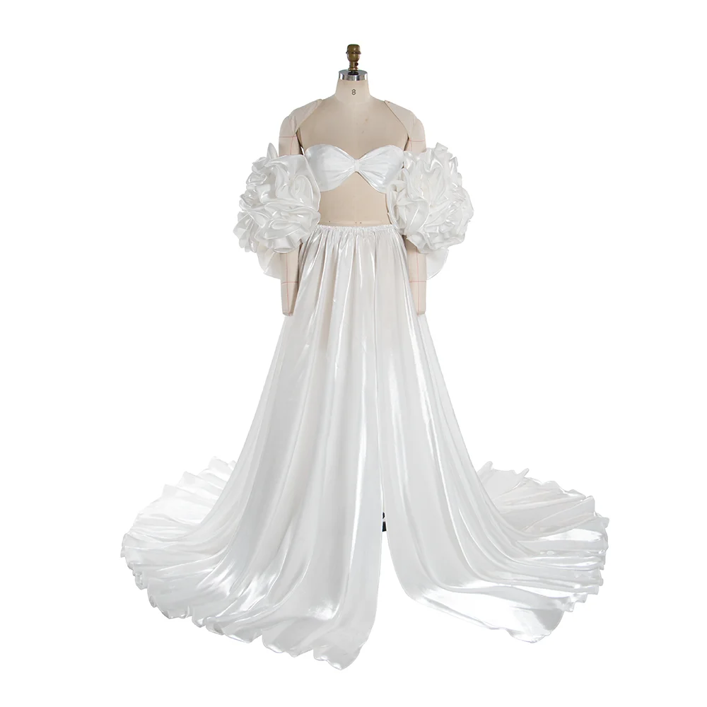 

Набор из трех предметов, накидка с цветочным принтом, топ и макси-юбка, необычный реквизит для фотосессии YW251049