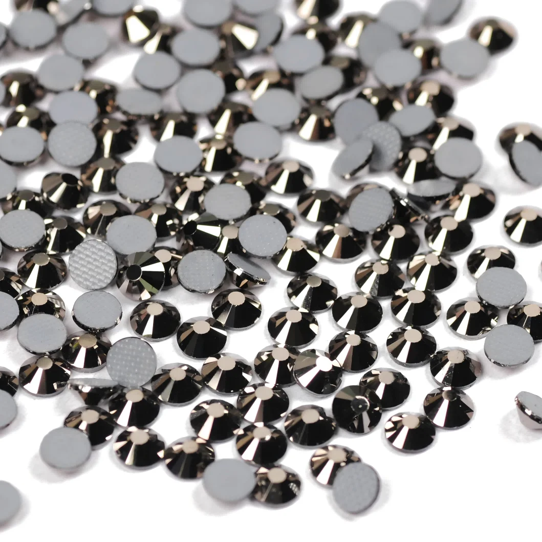 Hellchrom-Silber Hotfix Strasssteine zum Aufbügeln, Flache Kristallelemente für Kleidung, Kleider, Textilien, Strass-Kristalle, Neu – Detail 4