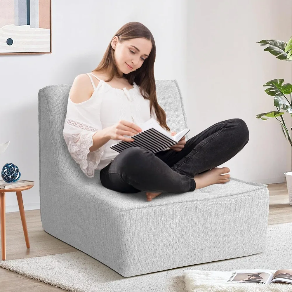 

Bean Bag Chair Bean Bag Sofa Chair Soft Stuffed Filling, Fluffy and Lazy Sofa with Filler, Comfy Cozy Giant BeanBag Chairs