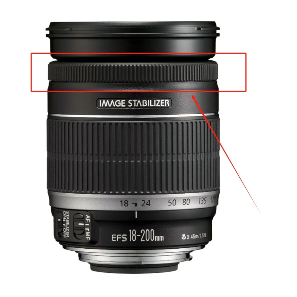 جديد عدسة التركيز التركيز حلقة مطاطية لكانون EF-S 18-200 مللي متر f/3.5-5.6 IS 18-200 مللي متر قطع غيار إصلاح الكاميرا