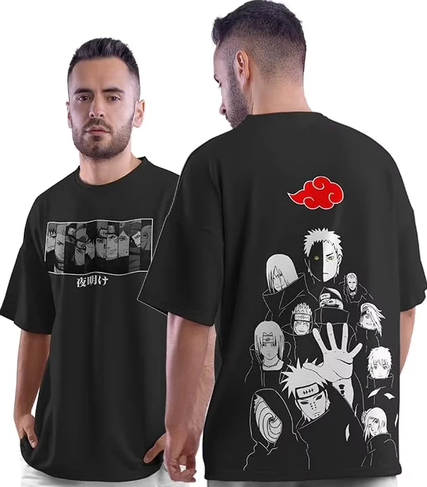 تي شيرت Naruto مطبوع ثلاثي الأبعاد من القماش الممتص للعرق وجيد التهوية للرجال والنساء والكبار والأطفال