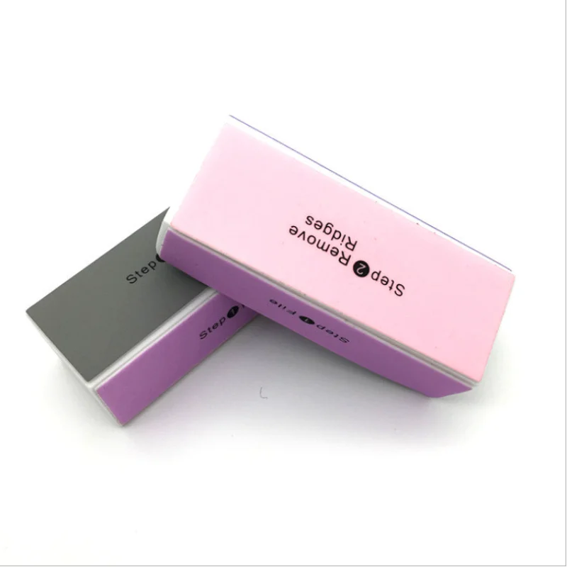 1/5/10PCS Schwamm Vierseitige Nagel Polieren und Polieren Streifen Farbe Zufällig Nagel Reparatur EINE Block sand Streifen Nagel Reparatur Werkzeug