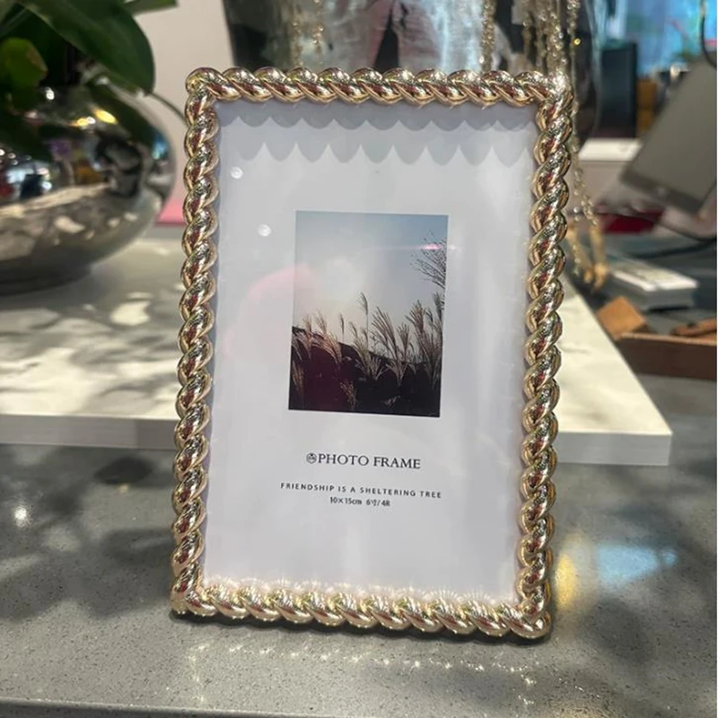 6/7 inches golden/silver metal photocard holder Photo holder Picture frame interior for room decoration