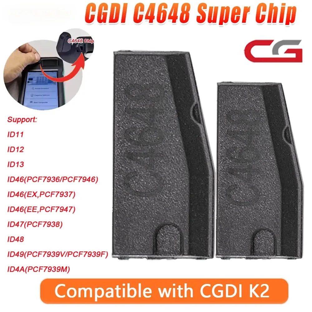 CGDI C4648 Super Chip Smart Key Programmer Tool PK CP8X Super Chip Work with CGDI K2 For ID11 ID12 ID13 ID46 ID47 ID48 ID49 ID4A