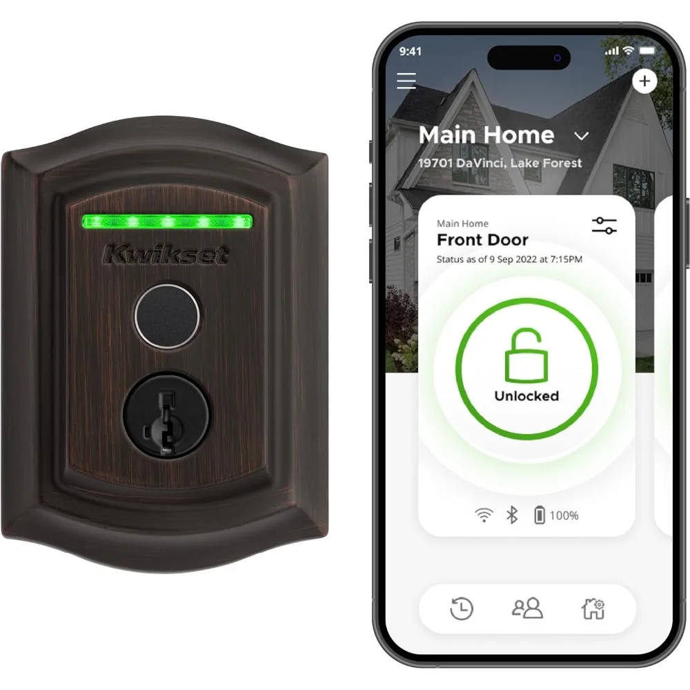 

Halo Touch Fingerprint Wi-fi Smart Lock, Keyless Entry Door Low Profile Deadbolt, Geofence Auto-unlock, Grade Aaa Certified, No