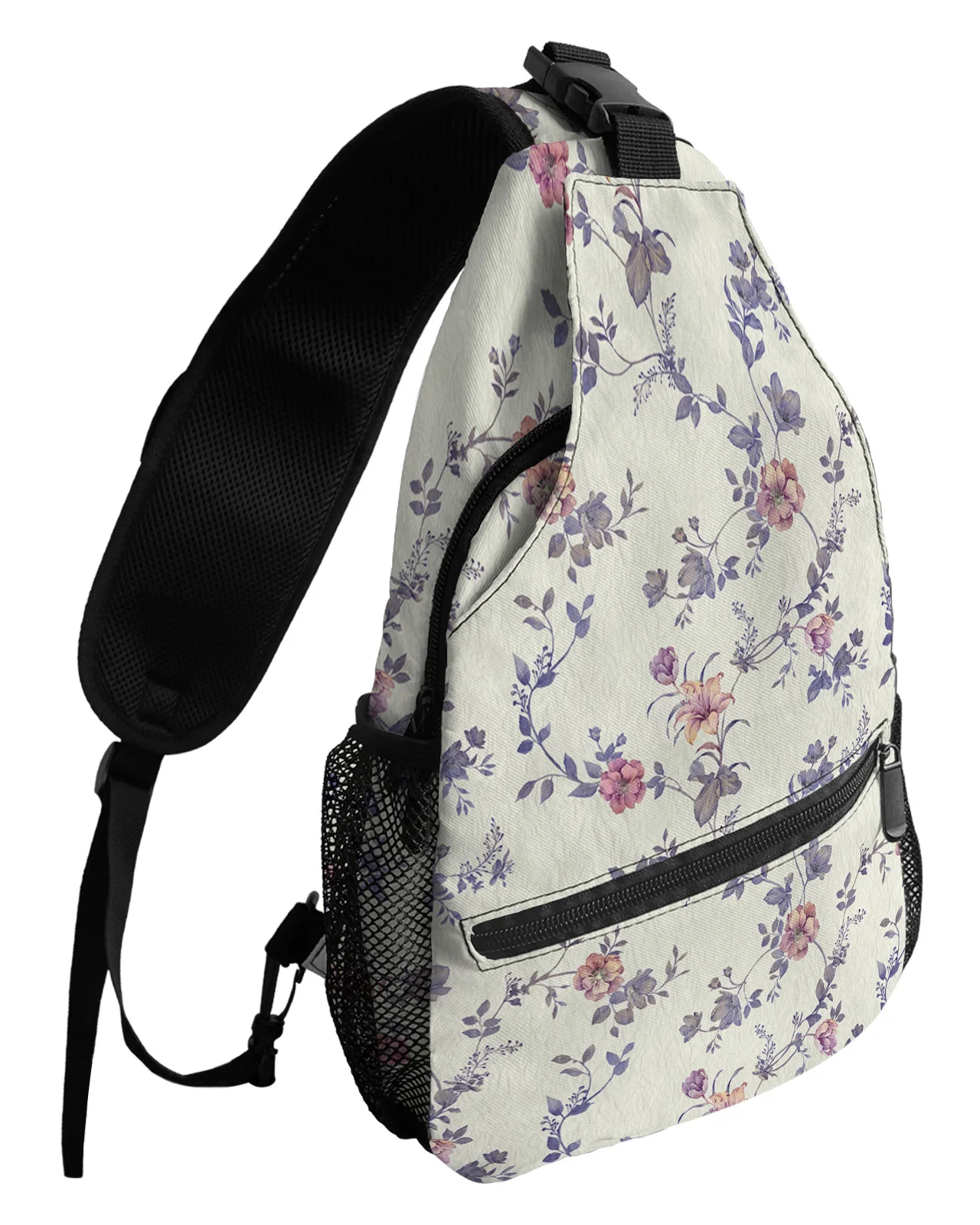 Flower Plant Cherry Blossom Magnolia Chest Bags For Women Men Waterproof Messenger Bags Travel Sport One Shoulder Crossbody Bag