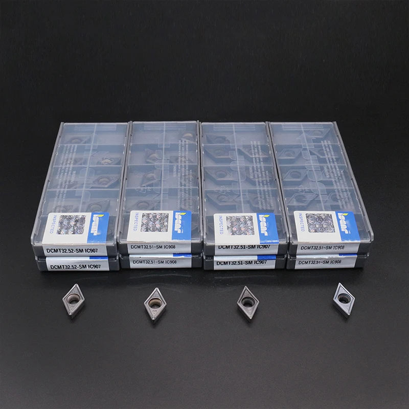 10PCS DCMT11T304 SM IC907 IC908 Internal Turning Tool DCMT11T308 SM IC907 IC908 Carbide insert Lathe cutter Tool turning insert