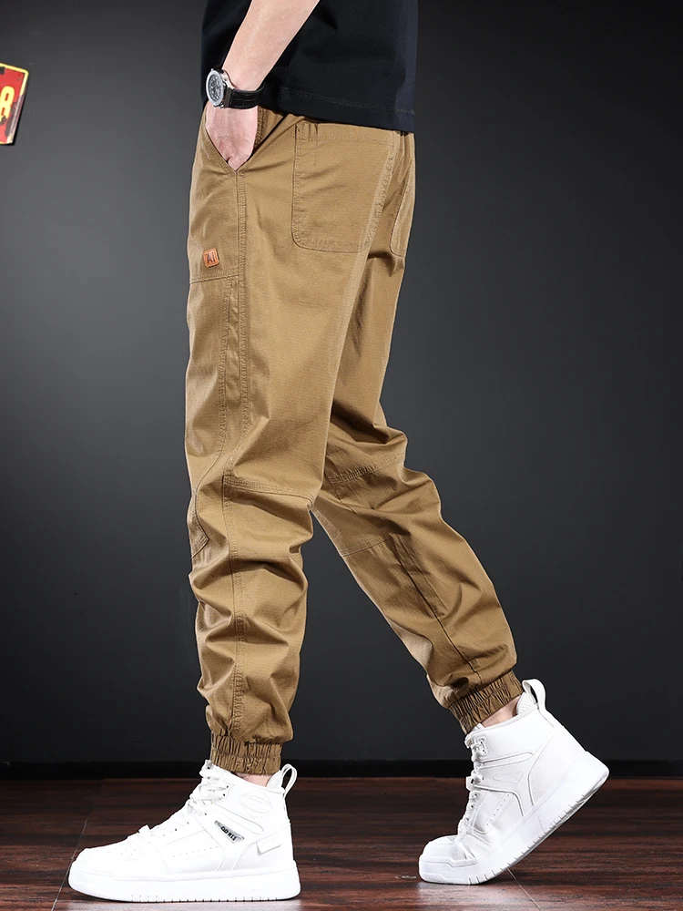 

Outdoor Casual Pants Men's Spring Summer Thin Spor Trousers Workwear Breathable Loose Fit Youthful Sle Patchwork Design
