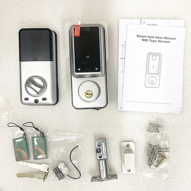 Smart Deadbolt Lock Keyless Door Entry Lock With Keypad Fingerprint Digital Lock Tuya Wifi Smart Life app Dynamic code