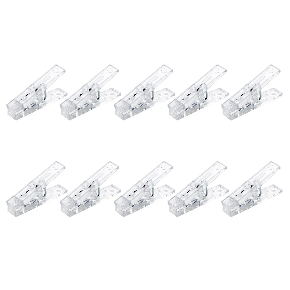 20Pcs Plastic Clips Transparent Mini Clamp for Lamp String Light Photo Note Card Paper Peg Decorative Clips Lamp String Clamp