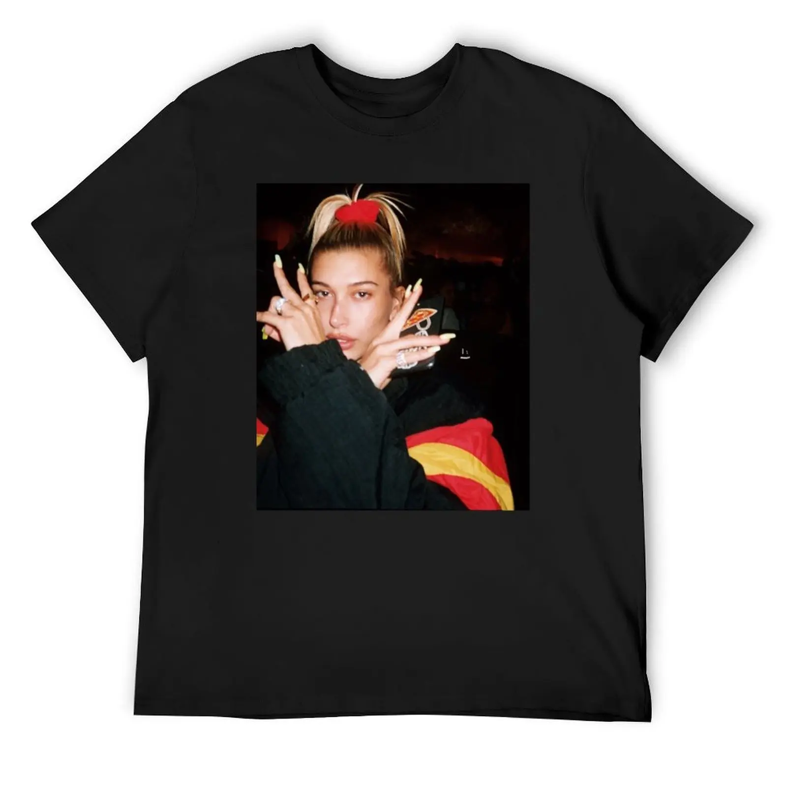 

Hailey Baldwin Bieber T-Shirt anime customs oversized blacks mens graphic t-shirts pack