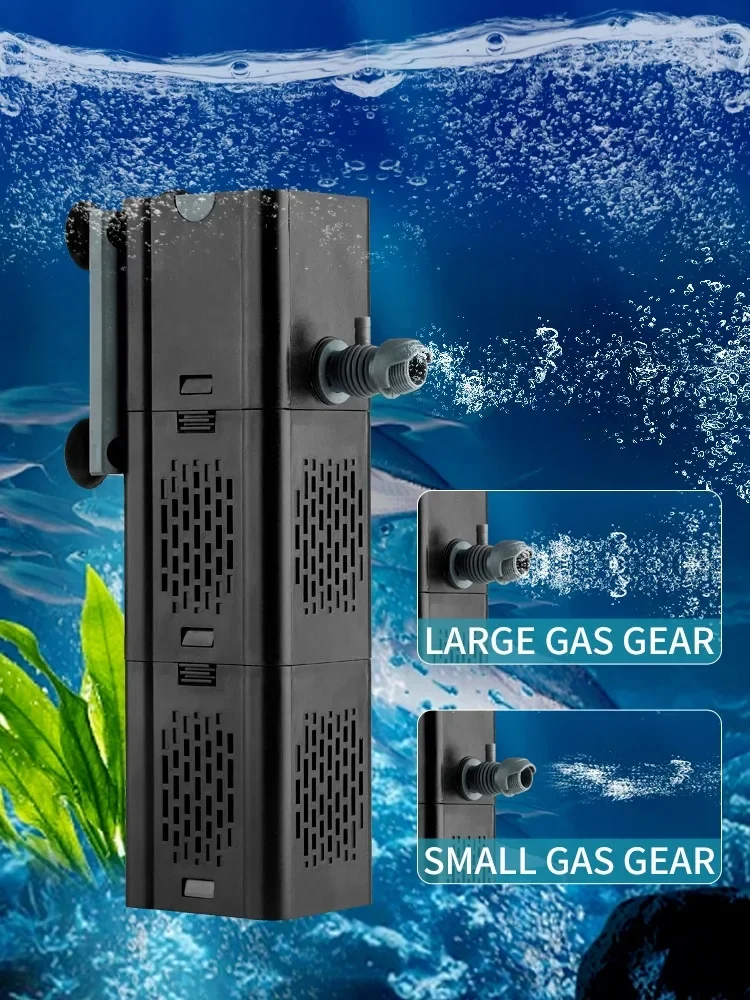 110-220V aquarium built-in filter rain pipe outlet fish tank water purification oxygenation silent circulation pump spare sponge