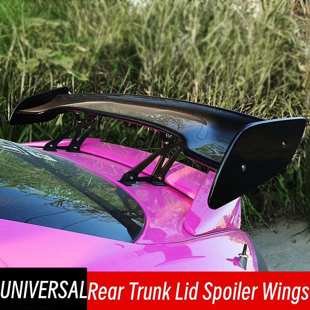 

Universal GT Style Car Rear Trunk Lid Black Carbon Fiber Spoiler Wings For BMW Benz Audi VW Hyundai Mazda Toyota Honda Kia Opel