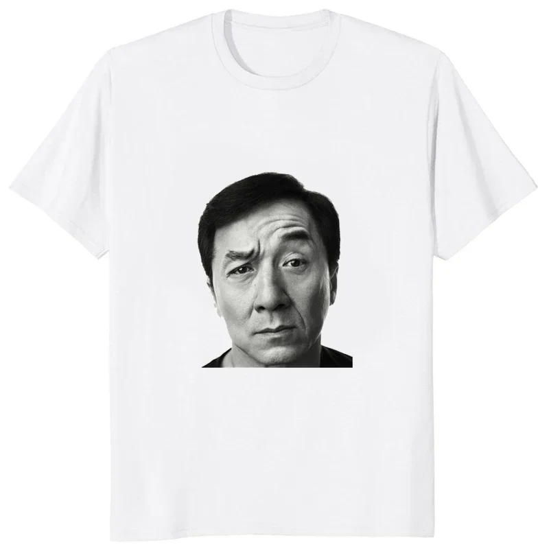 Funny Printed Jackie Chan Graphic TShirt Humorous World Superstar T-shirt Hip Hop Streetwear Hipster Casual Loose Man Clothing