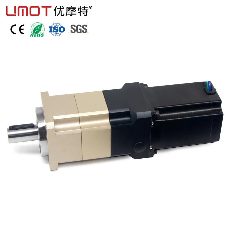 UMOT Backlash 5 Arcmin 57x76mm DC Hybrid Nema23 Stepper Motor with Planetary Helical Reducer Gearbox Ratio 3-100 Torque 4.7-42Nm