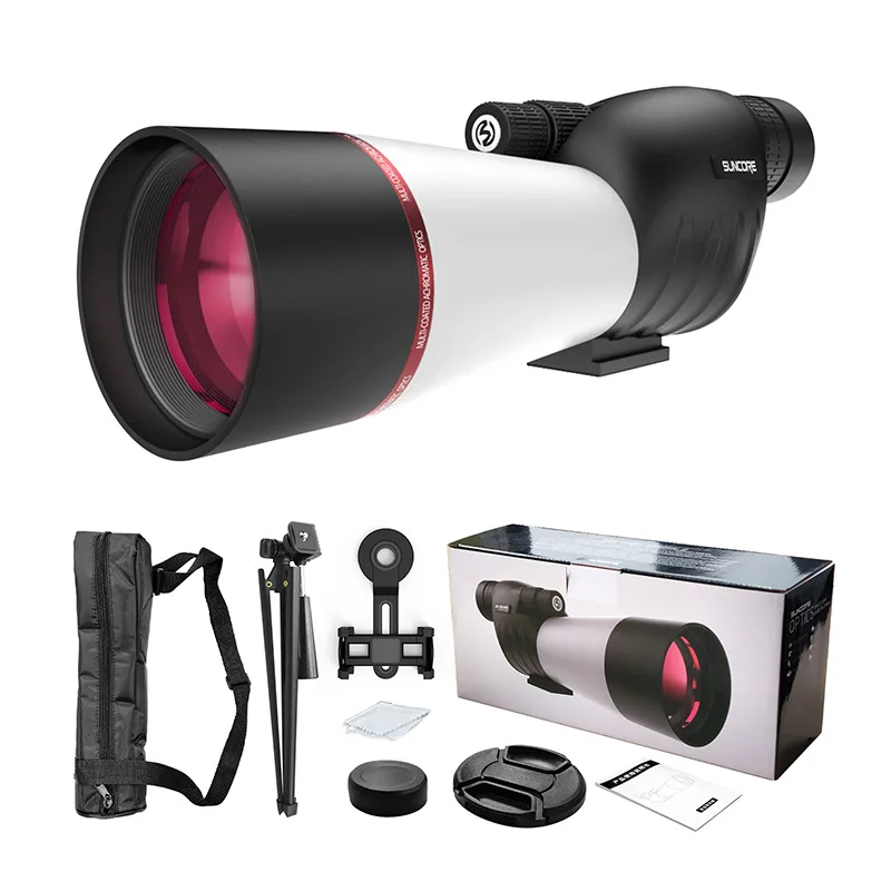 Telescope 25-75x60 Camping Hiking Bird Watching Mirror Monocular Telescope Red Circle Edition