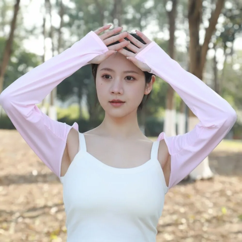 Sun Protection Raglan Sleeve Air-conditioned Shirt Up Kimono Cardigans Ice Arm Sleeves Oversleeve UV Protection Open Cover