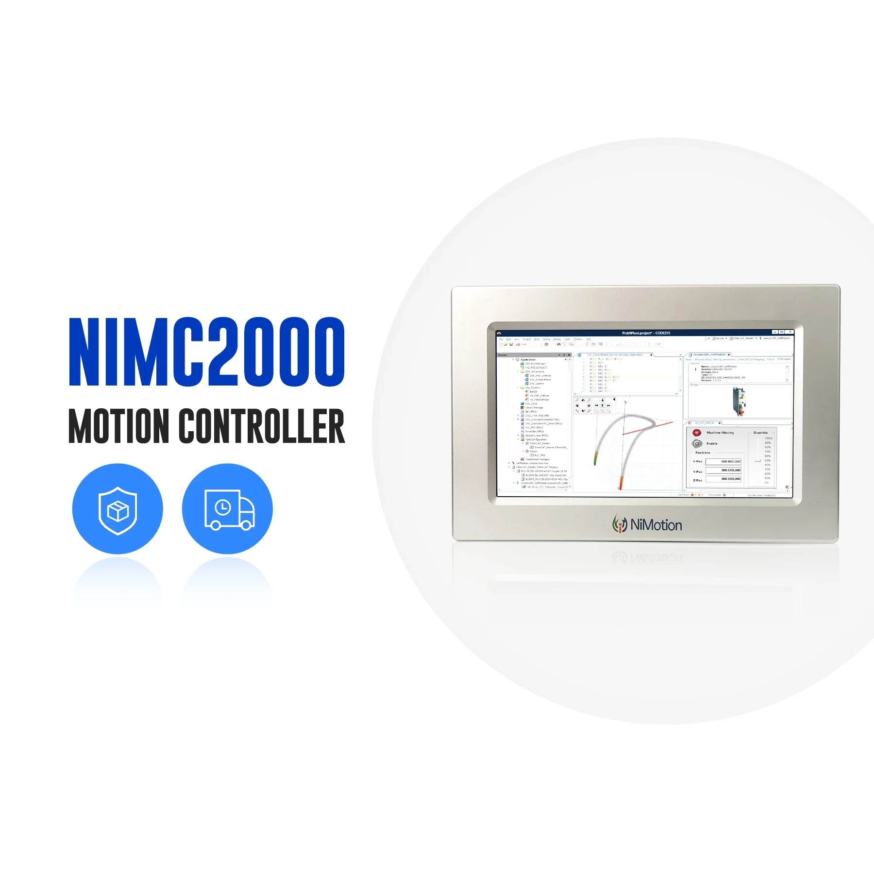 NIMC2000 Series PLC Independently Developed Control Motor 10.1-inch Stepper Motor Motion Controller