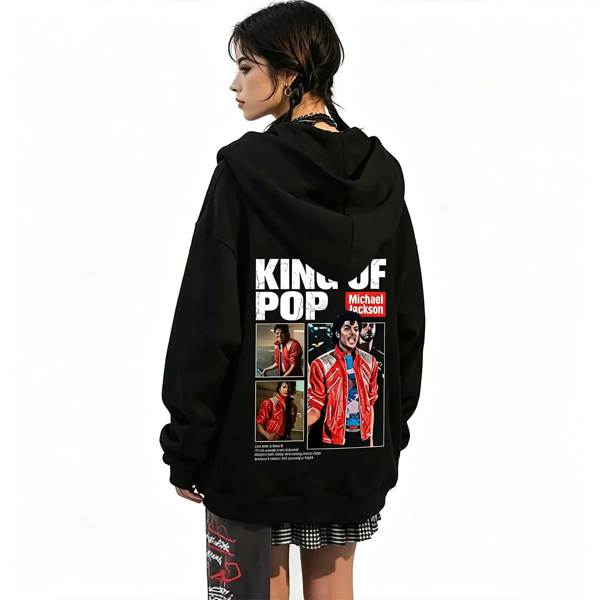 

Michael Jackson King of Pop Hoodie Vintage Thriller Merch Hooded Sweatshirt Men Women Fashion Gothic Rock Trend Pullover Hoodies