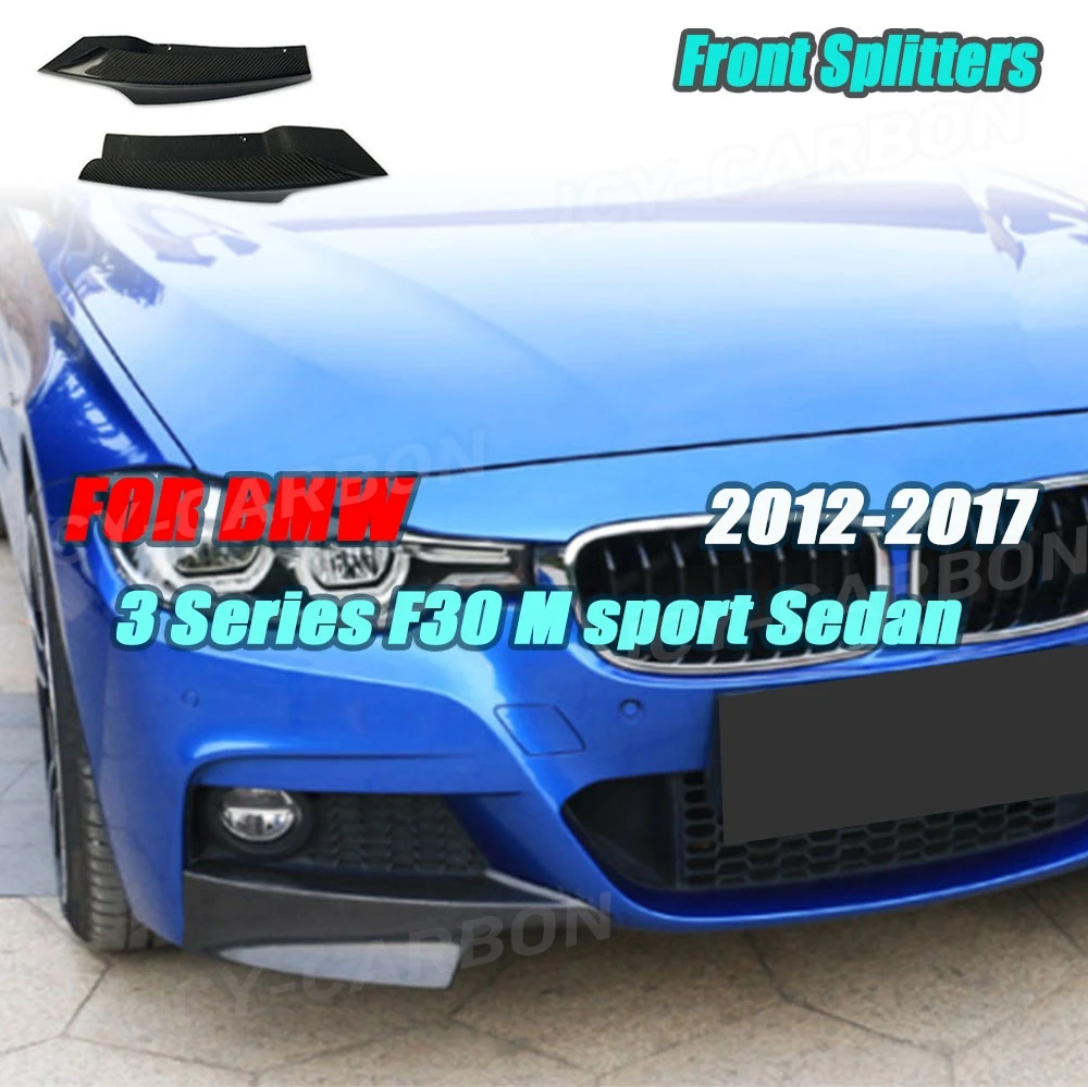 

JCYECF Carbon fiber Front Bumper Lip Splitter Flaps for BMW 3 Series F30 M sport Sedan 2012-2017 Front Splitter Lips