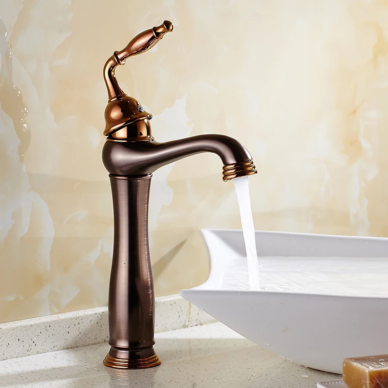 Vidric oil rubbed bronze basin faucet Brass Vessel Sink faucet hot and cold mixer tap ORB cock bathroom faucet