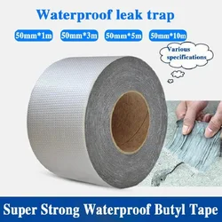 Waterproof Tape High Temperature Resistance Aluminum Foil Thicken Butyl Tape Wall Pool Roof Crack Duct Repair Sealed Self Tape