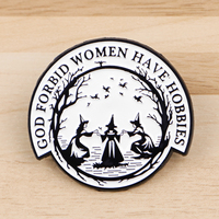 Funny Witch Enamel Pins Badges on Backpack Lapel Pins Brooches Halloween Jewelry Cosplay Accessories Party Gifts Toy