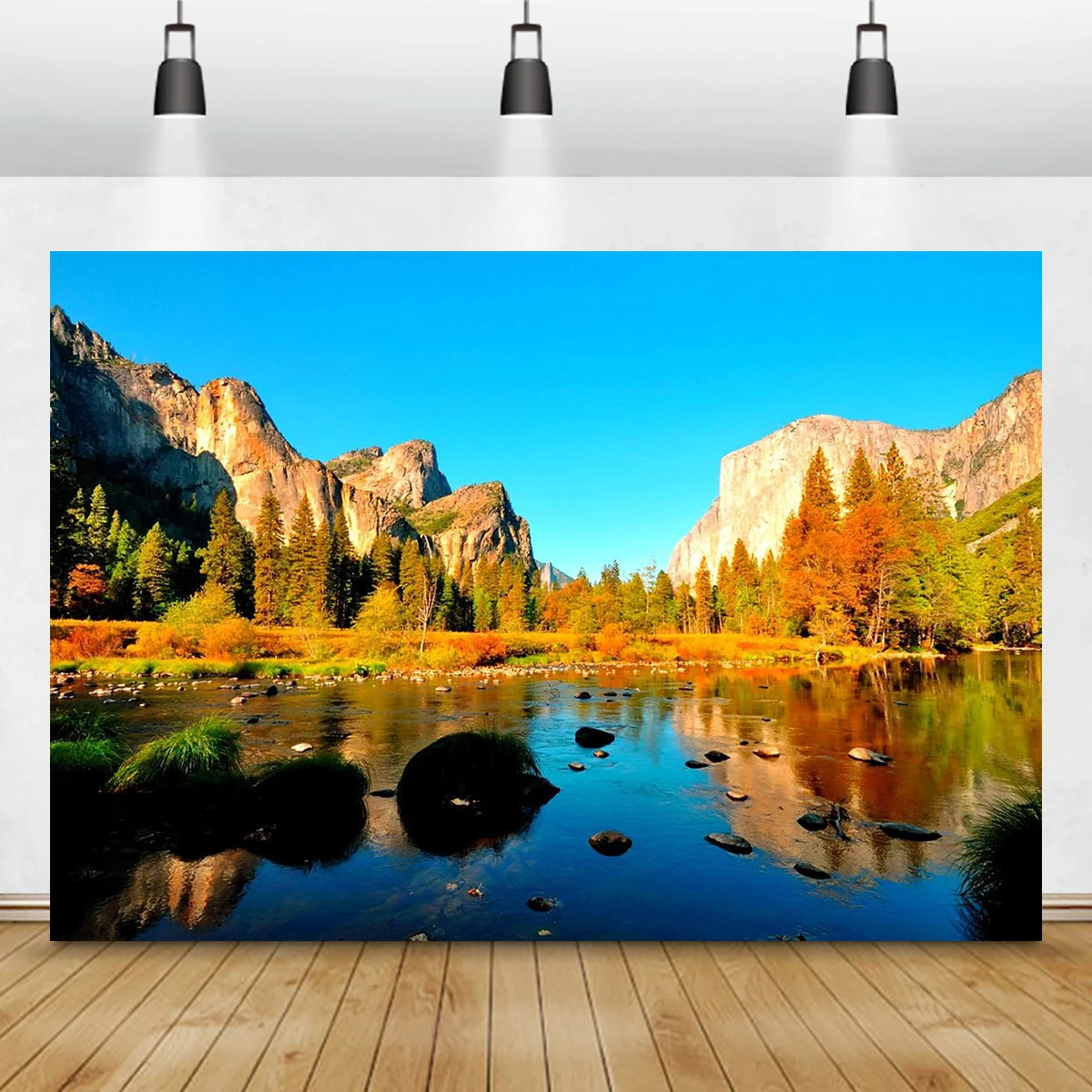 Yellowstone National Park Backdrop Room Decoration Nature Animal Valley School Wall Art Photography Background Party Bar Decor