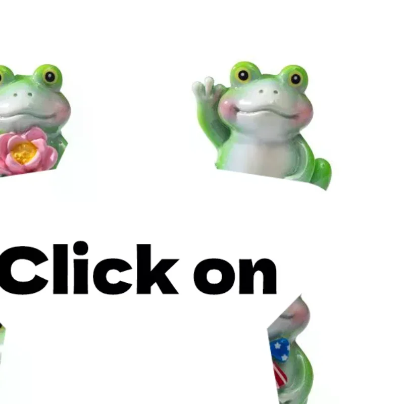 5Pcs Cute Mini Frog Figurine Lovely Cartoon Animal Statue Ornament For DIY Micro Landscape Garden Terrarium Decoration Supply
