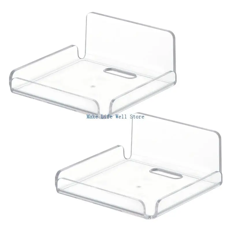  Upgraded Wall-Mounted Bracket Soap Dish Wall Mount Routers Shelf Simple Installs
