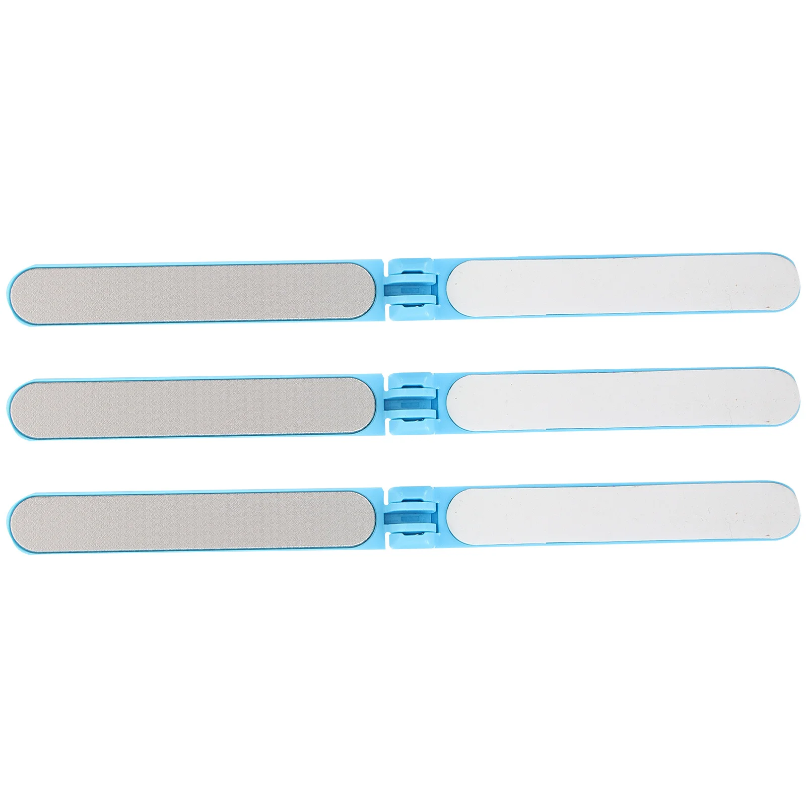 3Pcs Double Sided Nail File for Women Compact Foldable Diamond Stainless Steel Nail Polishing File Portable Manicure Tool