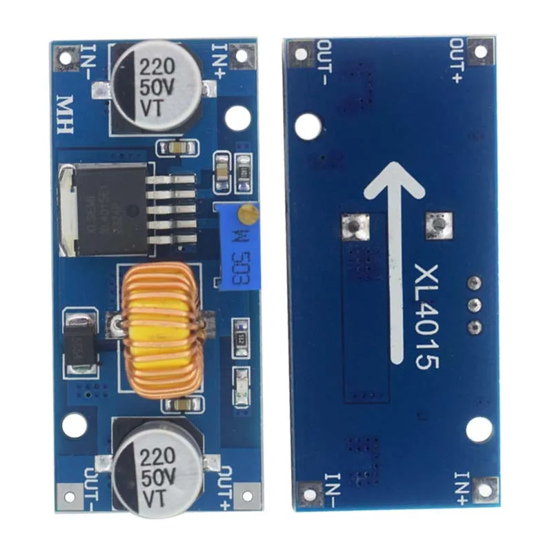 5/10 قطعة 5A DC-DC تنحى قابل للتعديل وحدة امدادات الطاقة شاحن ليثيوم XL4015 4 ~ 38 فولت 96% 5A تيار مستمر وحدة تنحى قابلة للتعديل