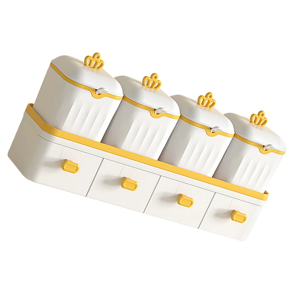 

Spices Drawer Jars Plastic Seasoning Containers PP Kitchen Condiment Large Capacity Easy Clean Salt Pepper Sugar Storage