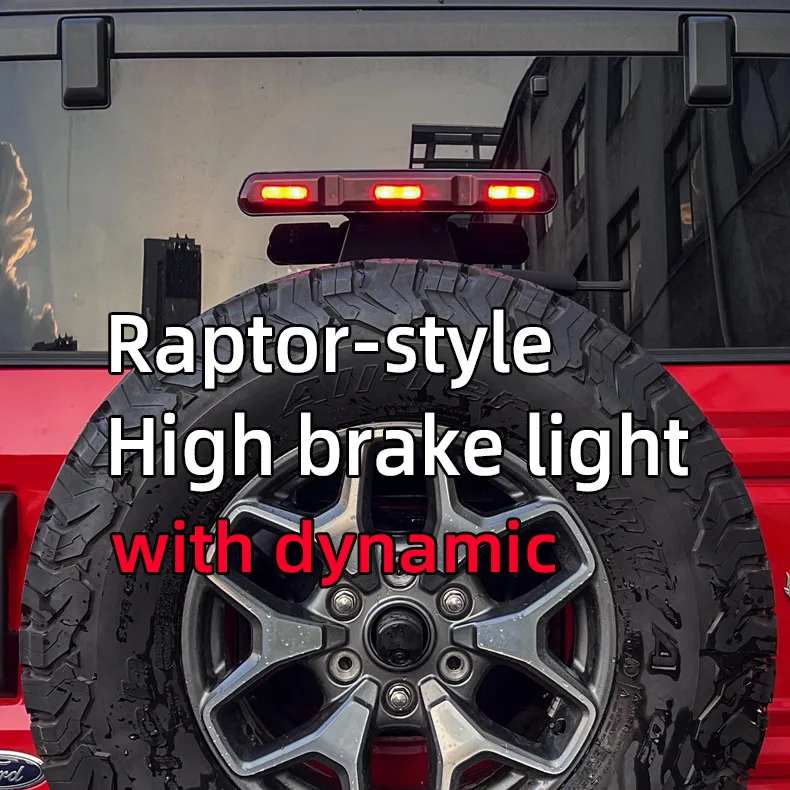 Rear windshield Car brake light modification for ford BRONCO Raptor LED high brightness led lights for car