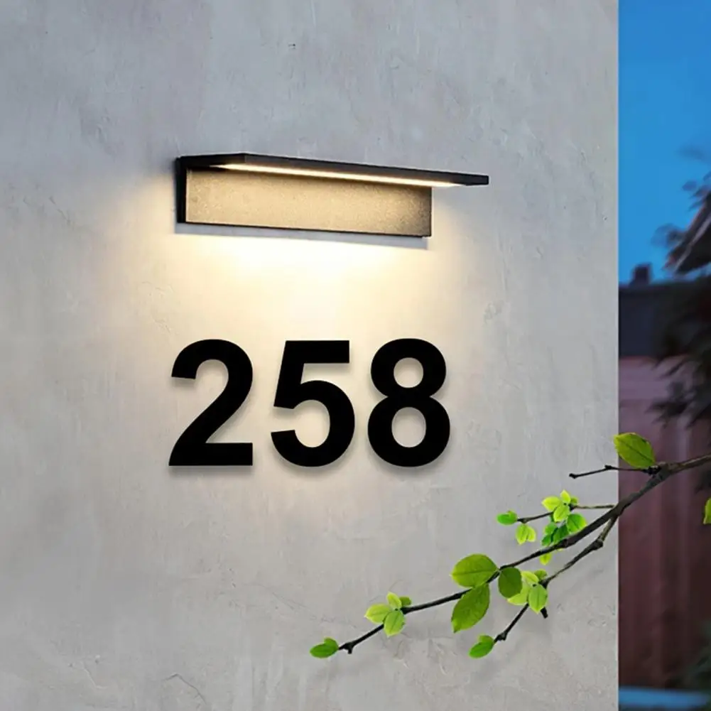Home Entrance Number Sign 3d Floating House Numbers Modern Metal Address Signs Weatherproof Outdoor Number Plates for Door