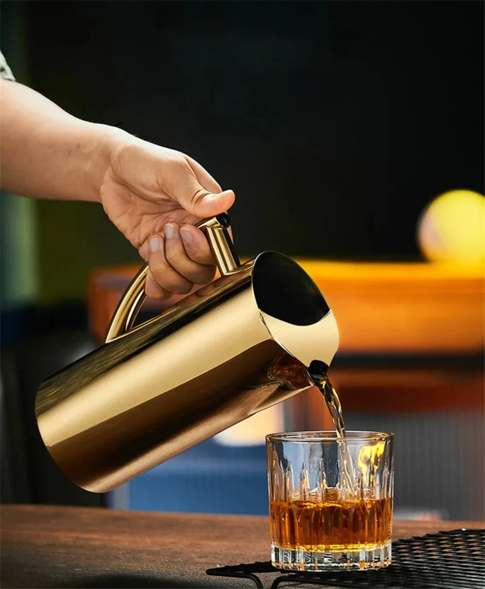 إبريق ماء من الفولاذ المقاوم للصدأ ، برطمان واقي من الثلج ، أباريق عصير فواكه ، حاويات مقسم النبيذ الأحمر ، برطمان بيرة ، وعاء مشروبات بار