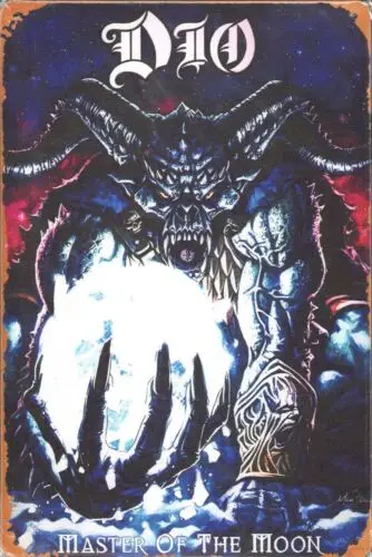 DIO Master of the Moon Heavy Metal Tin Metal Poster Sign Vintage Look