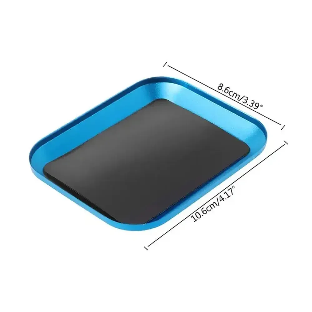 Aluminum Alloy RC Repair Tool with Magnetic Pad Screw Tray Plate Storage Box for Airplane Car Boat Model