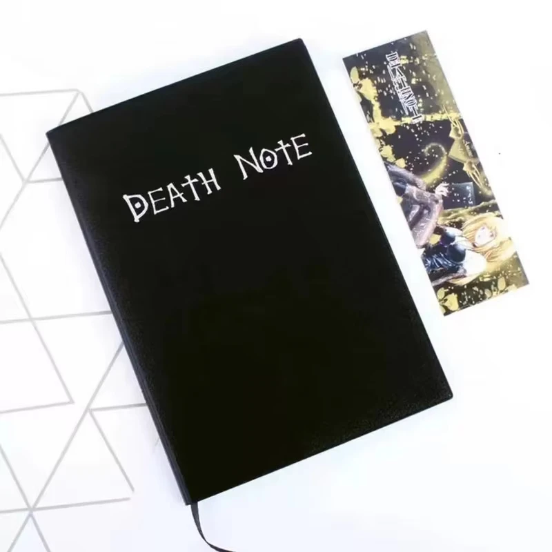 2pcs Anime Death Note Notebook Set Leather Journal Feather Pen Art Writing Journal Death Note Notepad Cosplay Props Fan Gifts