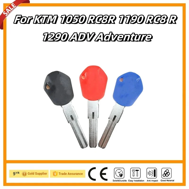 3Pcs New Blank Key Motorcycle Replace Uncut Keys For KTM 1050 RC8R 1190 RC8 R 1290 ADV Adventure Embry Uncut Blade