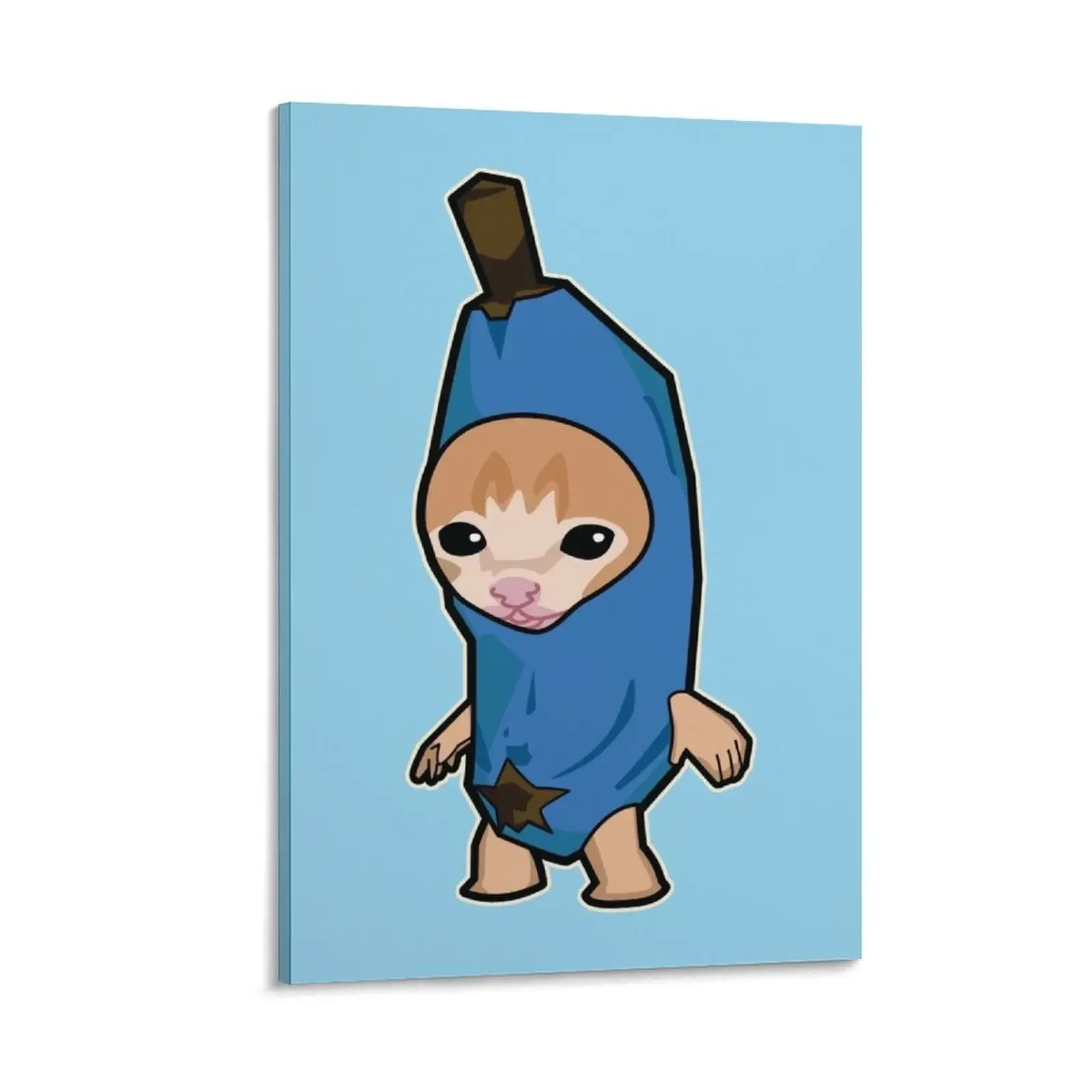 

Blue Happy Hapi Banana Cat Meme Canvas Painting office decoration Decorative picture decorative items for home