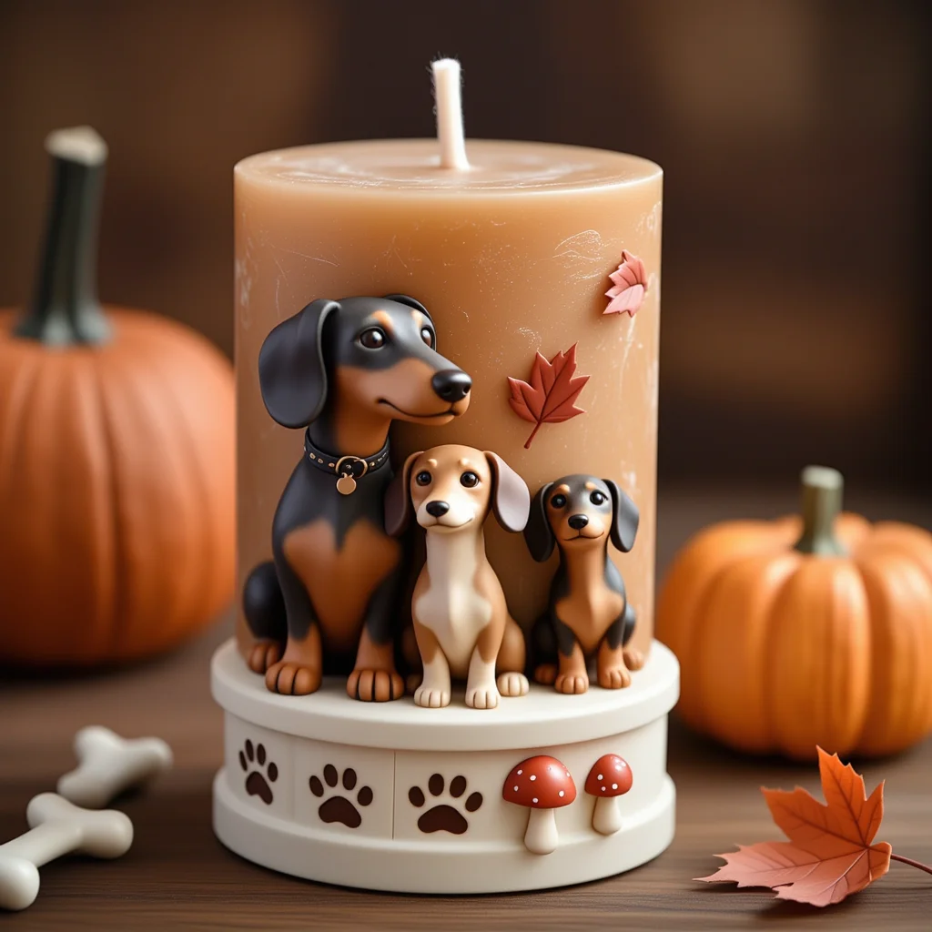 Dachshund Silicone Candle Mold, Cute Multi-Shaped DIY Wax-Making Tool, High Temperature Resistant and Easy to Demold, Dog and Pet Themed Handmade Candles
