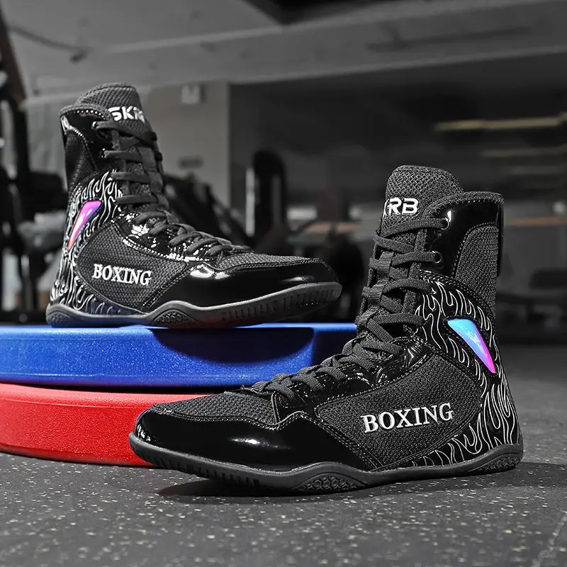 

Professional High-top Men's and Women's Sports Shoes Lightweight Breathable Wrestling Shoes Competition Training Boxing Shoes