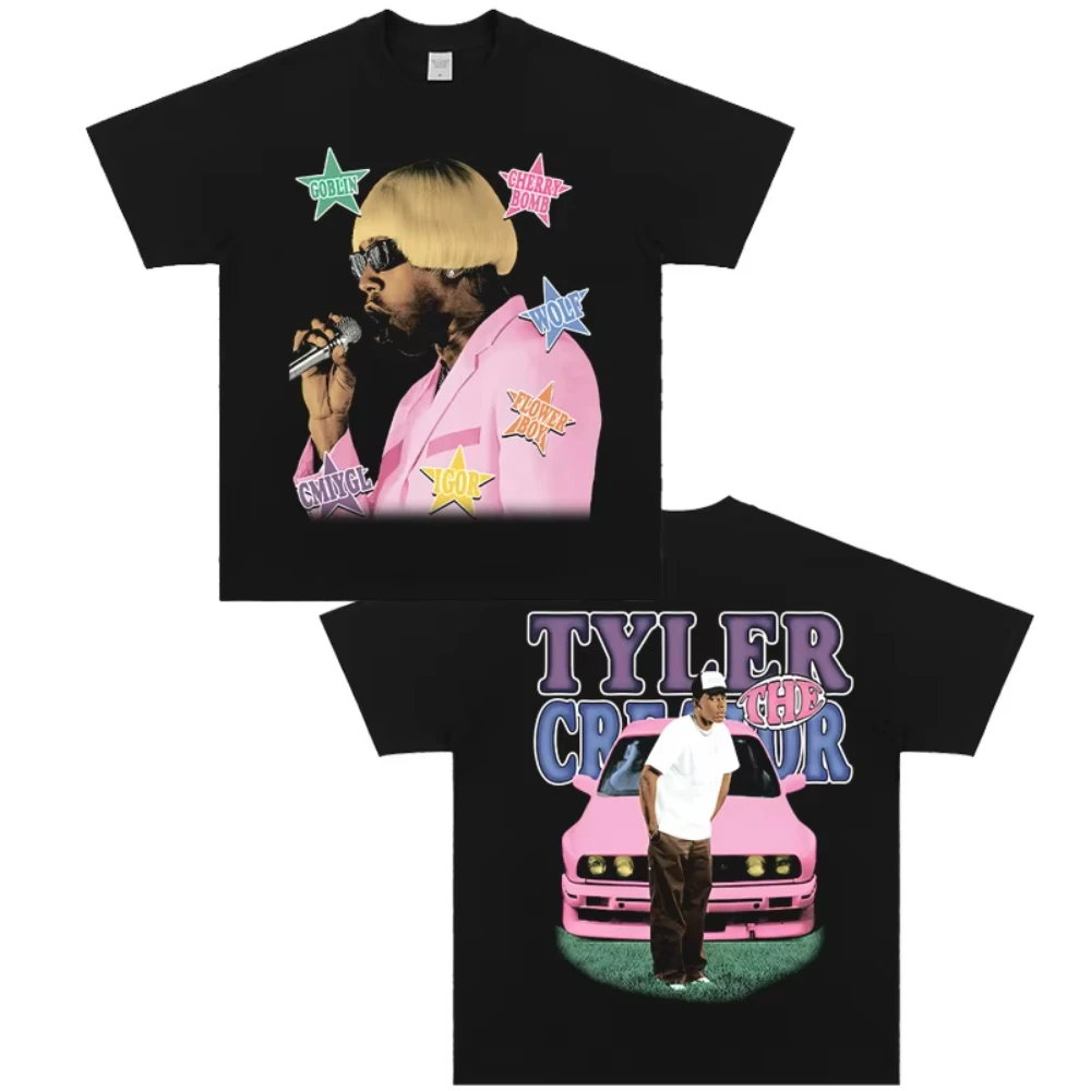 

2025 Tyler The Creator T-shirt Cotton Singer T Shirt Men Women Hip Hop Rapper Tee Short Sleeve Summer Plus Size Tops Unisex