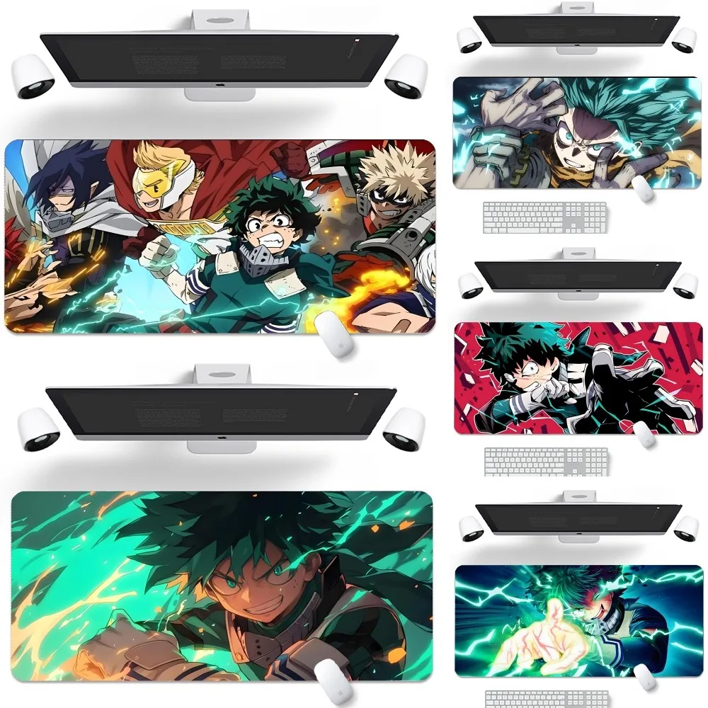 Anime My H-hero A-academy Deku Mousepad New Arrivals Large Gaming Mousepad L XL XXL Gamer Mouse Pad Size For Keyboards Mat