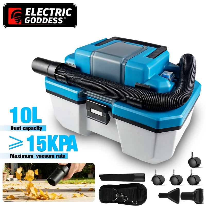 Brushless Vacuum Cleaner Powerful Suction Cordless Shop Vac Dust Extractor Wet & Dry Vacuum Cleaner For Makita 21V Battery Pin