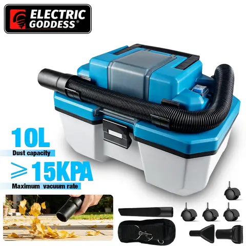Brushless Vacuum Cleaner Powerful Suction Cordless Shop Vac Dust Extractor Wet & Dry Vacuum Cleaner For Makita 21V Battery Pin