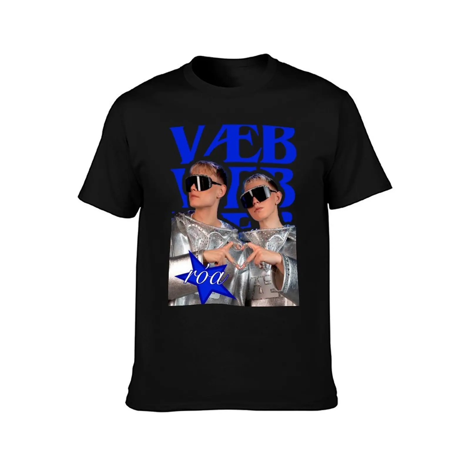 Vaeb Róa V?B ROA Eurovision 2025 Iceland Merch T-Shirt, Summer Casual Cotton Tee, Oversized Streetwear Tops, Unisex Men Women